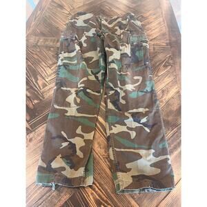 Woodland Camo Combat Military Large Long Trousers Pockets Uniform Hunting Cargo